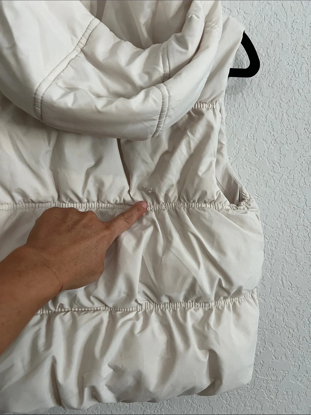 H&M Cream Hooded Puffer Vest for Kids